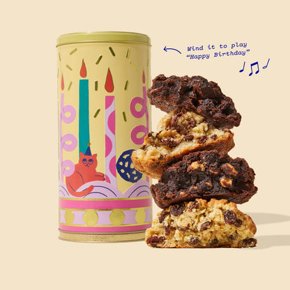 Birthday Musical Cookie Tin Gift Set